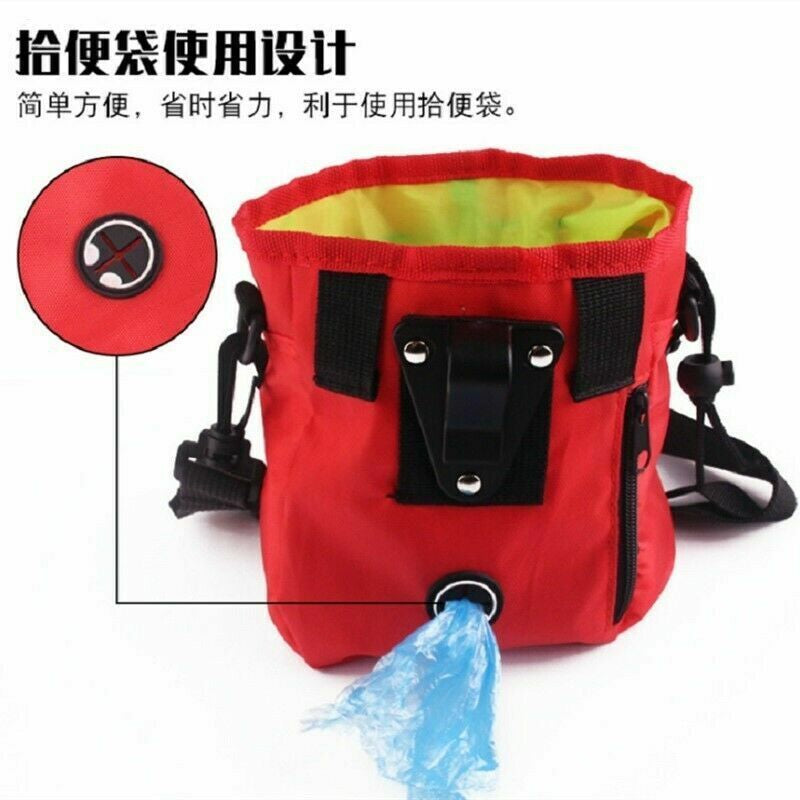 Dog Walking Training Obedience Treat Pouch Portable Pet Puppy Snack Belt Bag UK