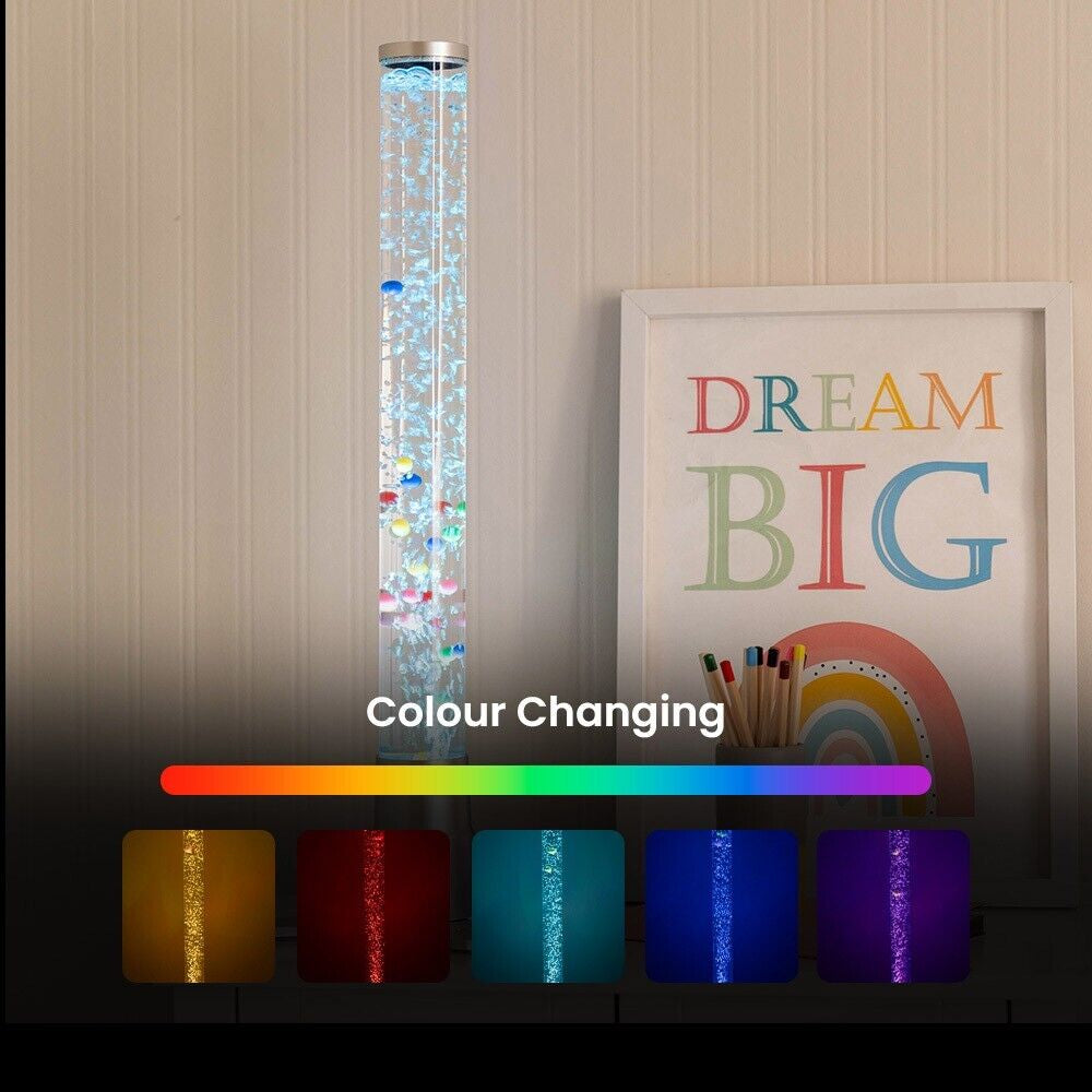 LED Bubble Lamp Novelty Light Colour Changing Tower Tube Sensory RGB Lighting