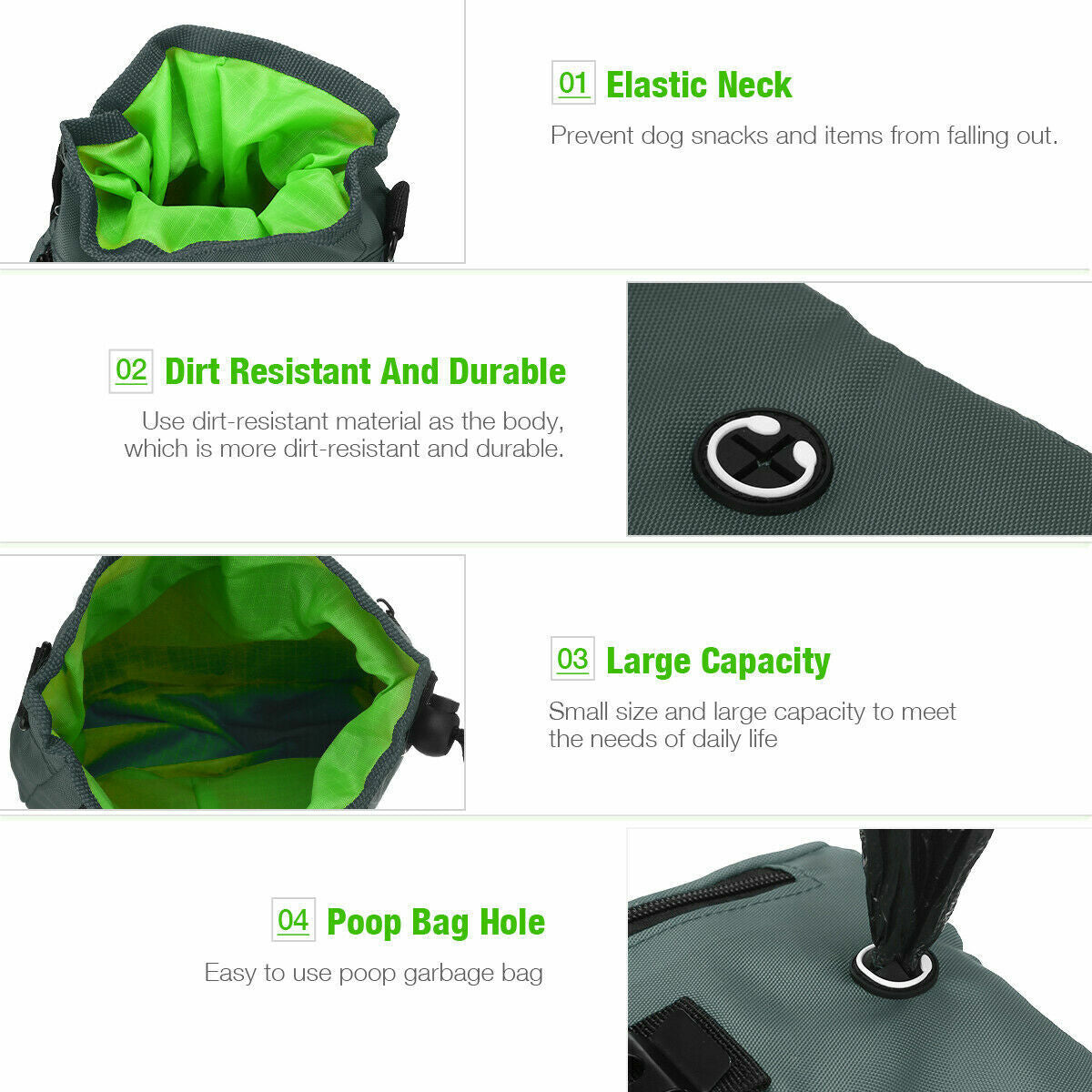 Dog Walking Training Obedience Treat Pouch Portable Pet Puppy Snack Belt Bag UK