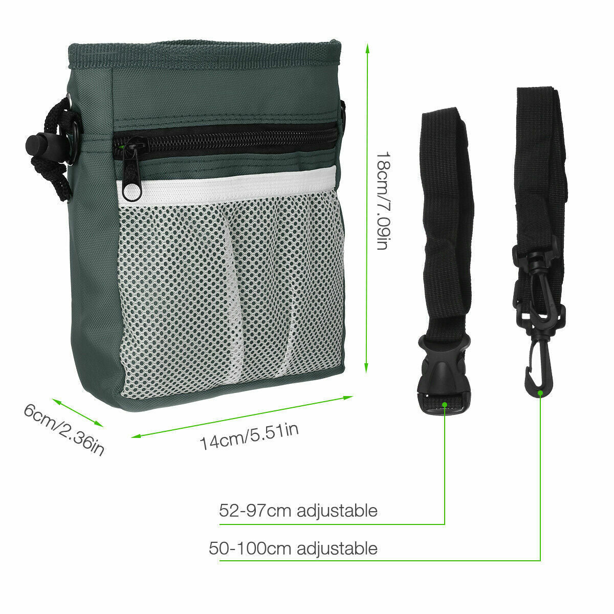 Dog Walking Training Obedience Treat Pouch Portable Pet Puppy Snack Belt Bag UK