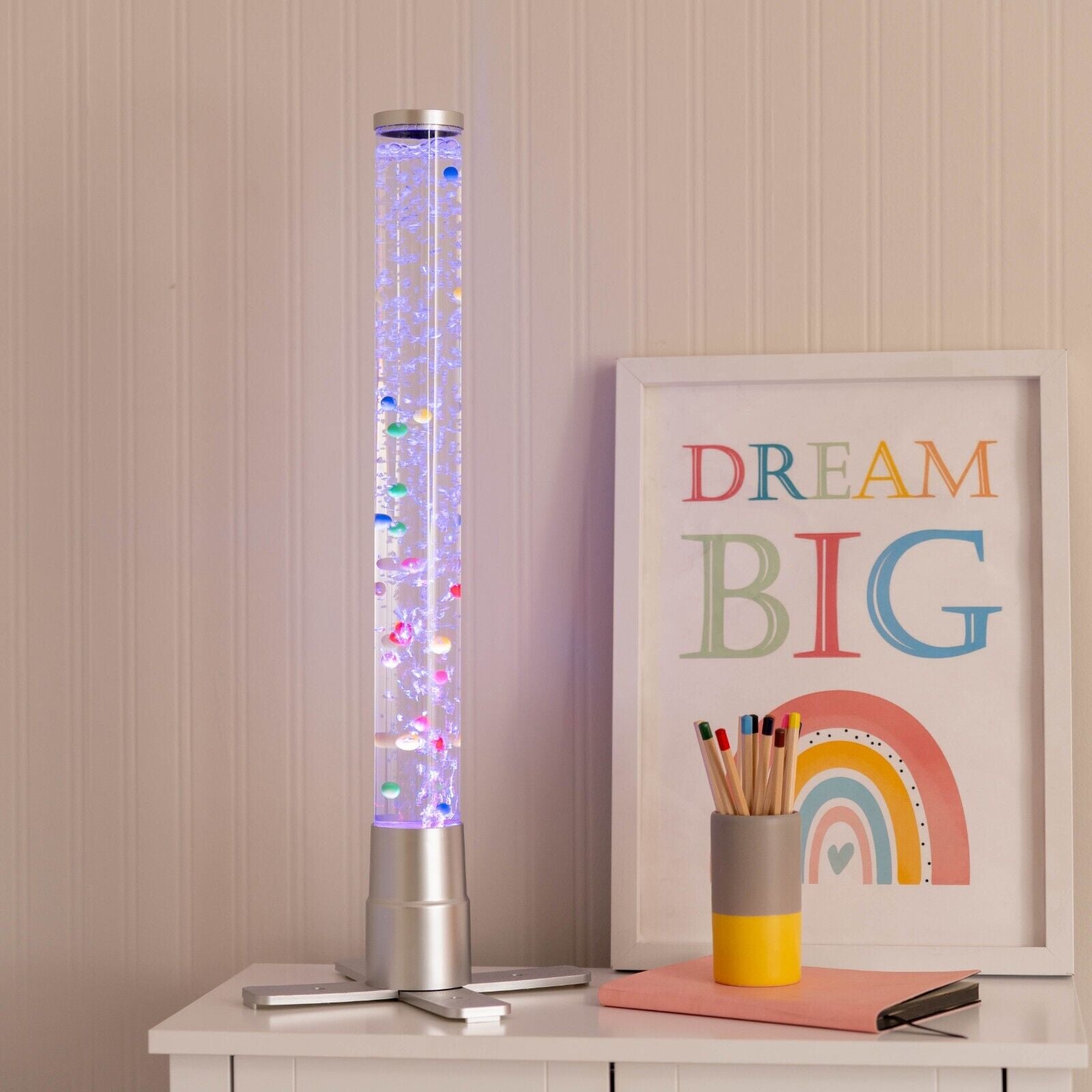 LED Bubble Lamp Novelty Light Colour Changing Tower Tube Sensory RGB Lighting