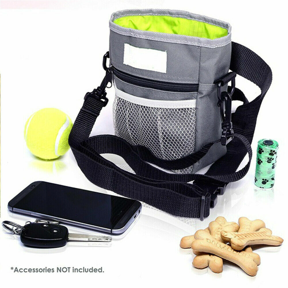Dog Walking Training Obedience Treat Pouch Portable Pet Puppy Snack Belt Bag UK