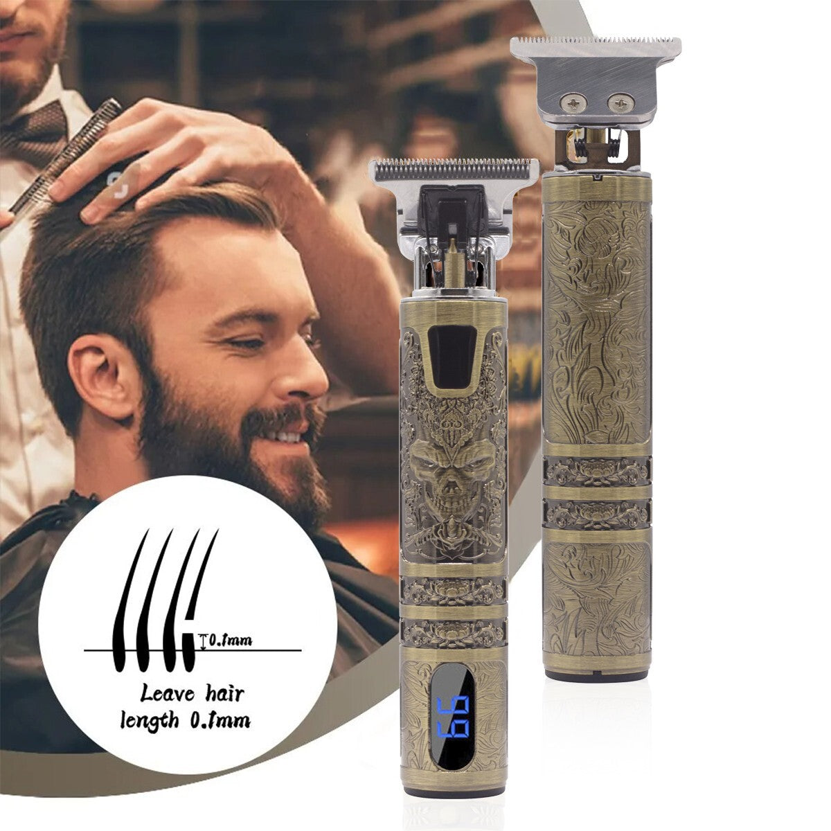 Professional Hair Clippers Trimmer Cordless Shaving Machine Cutting Barber Beard