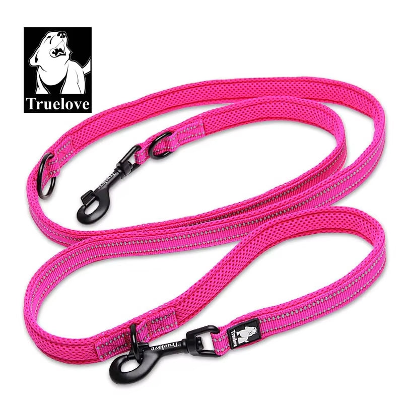 7 in 1 Multi-Purpose Adjustable Dog Lead Hand Free Pet Training Leash Reflective Dog Leash Walk 2 Dogs Harness TLL2411
