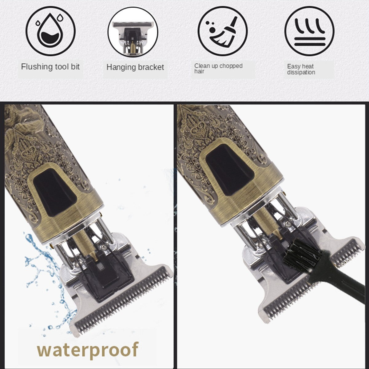 Professional Hair Clippers Trimmer Cordless Shaving Machine Cutting Barber Beard